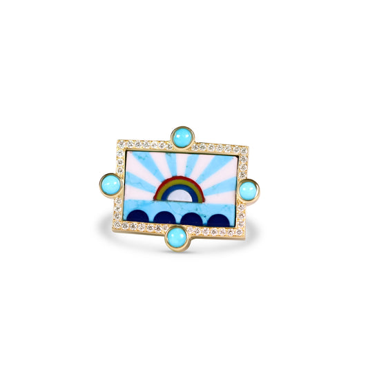 Colorful Rays Ring