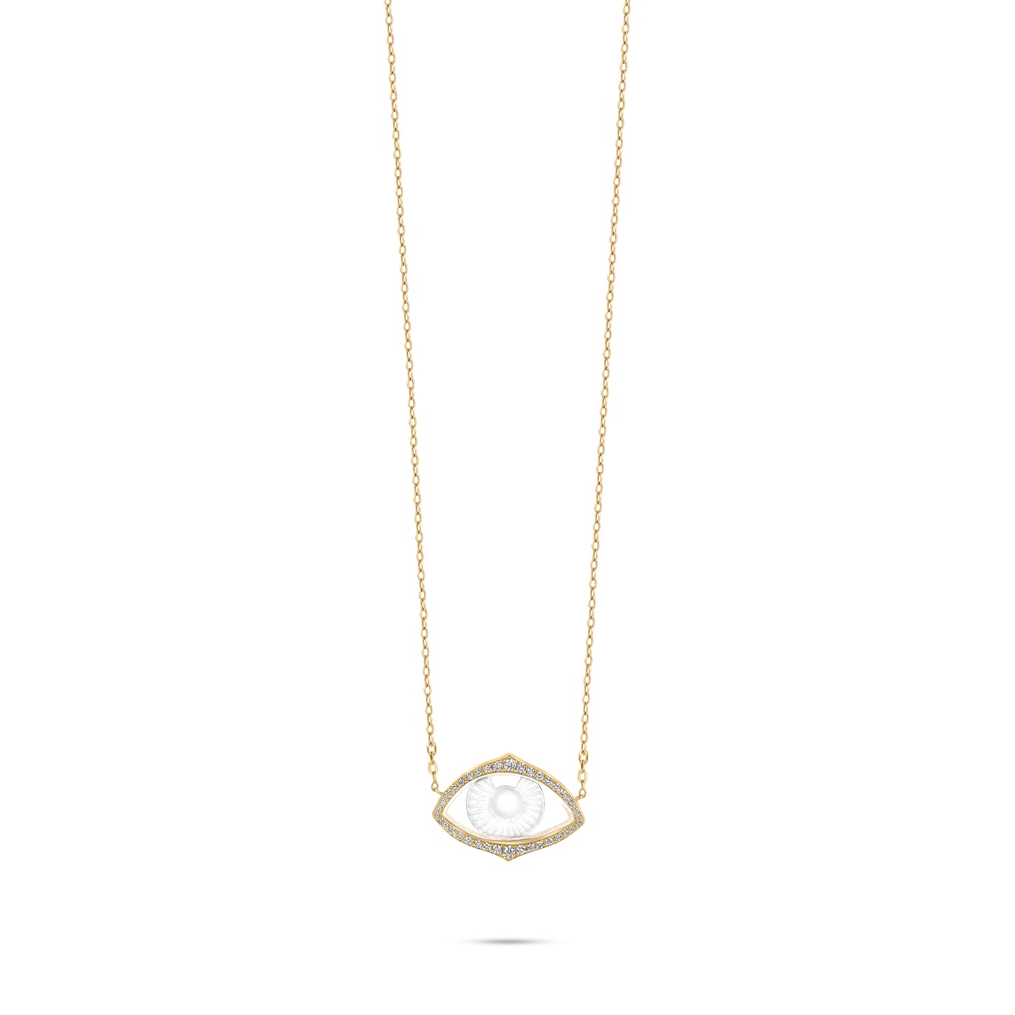 Realistic Crystal Iris Necklace