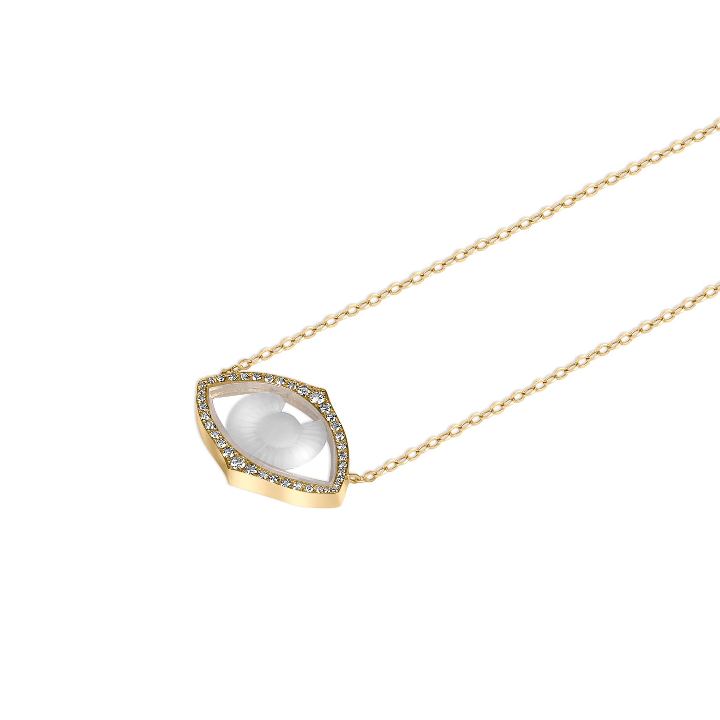 Realistic Crystal Iris Necklace