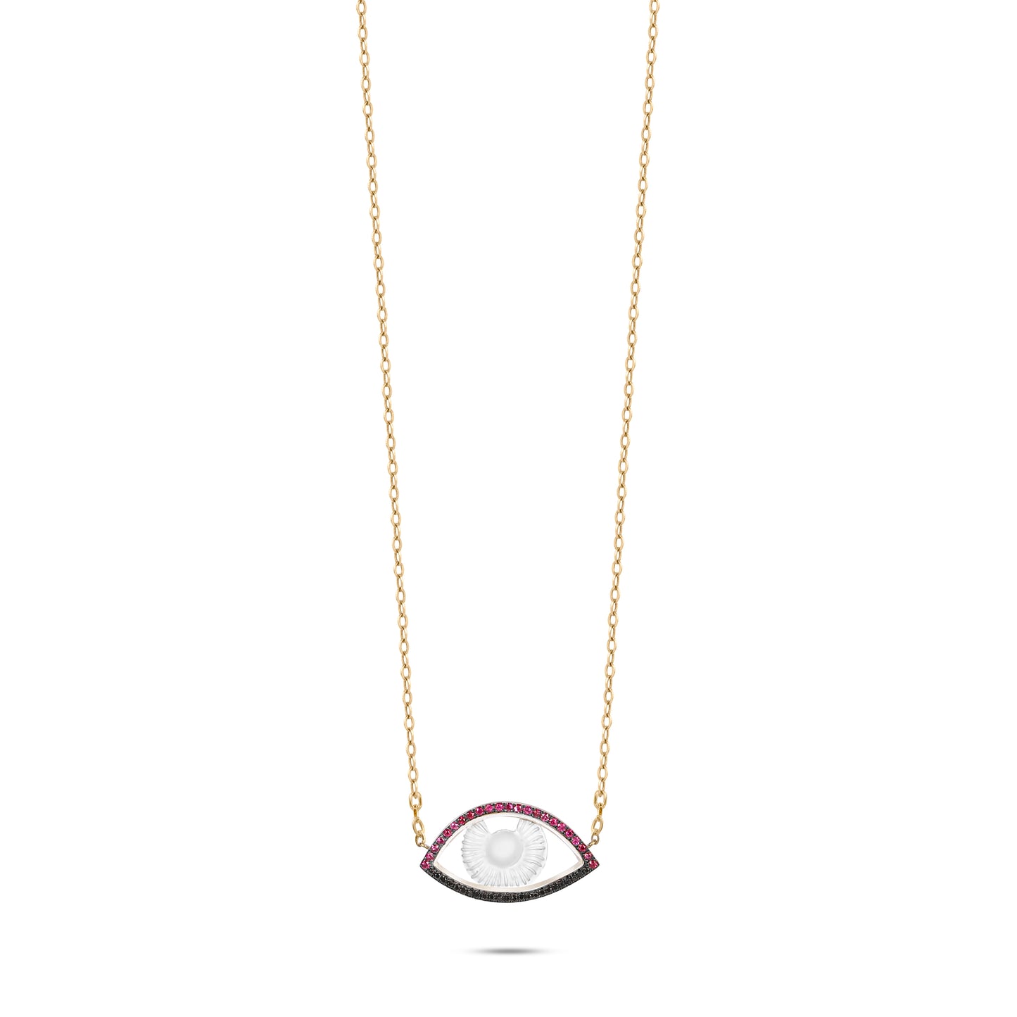 Red Shimmer Iris Necklace