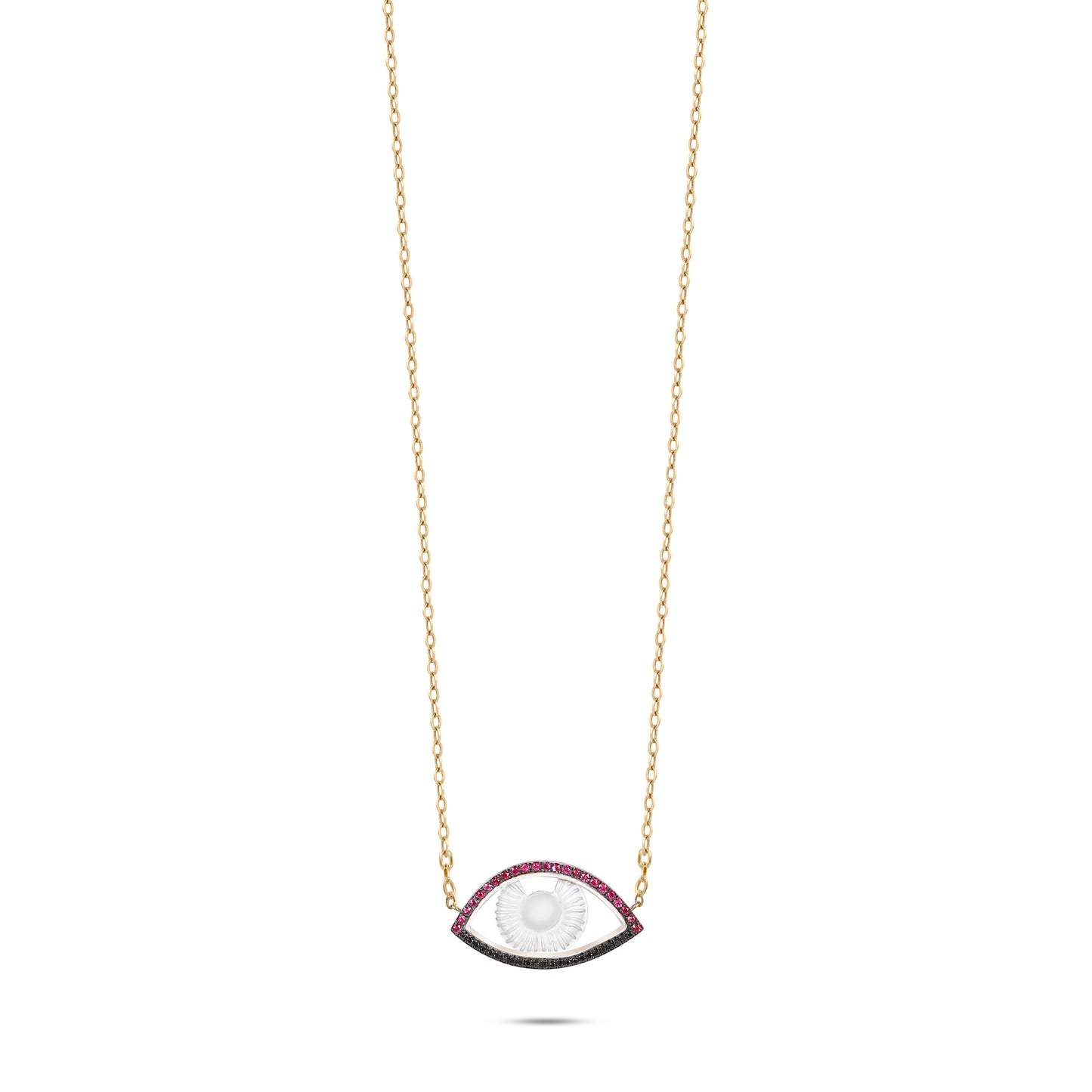 Red Shimmer Iris Necklace